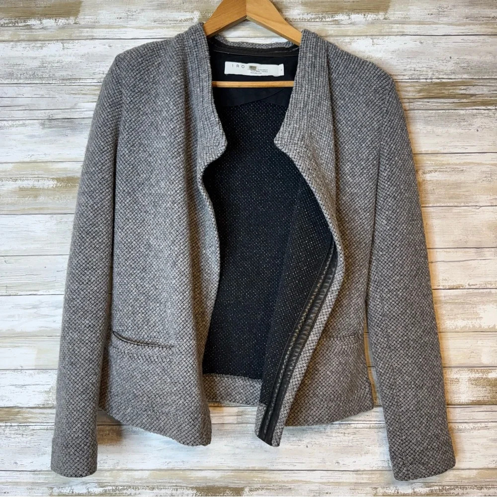 IRO Paris Women’s Neutral Boucle Cerene Tenny Jacket Size 36 Small US Sz 4